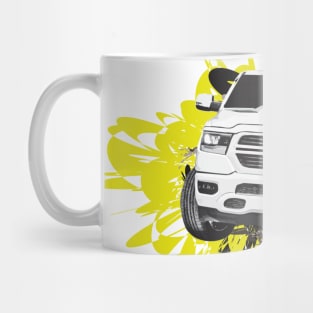 White RAM pickup truck Mug